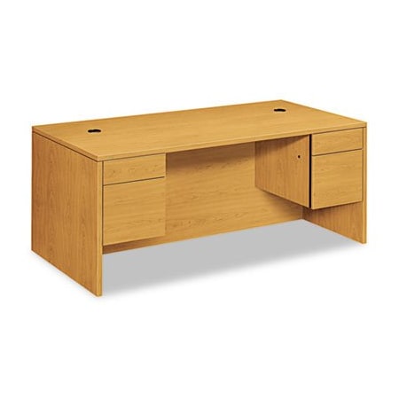 Hon HON, 10500 SERIES 3/4 HEIGHT DOUBLE PEDESTAL DESK, 72W X 36D X 29.5H, HARVEST 10593CC
